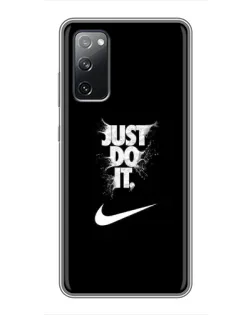 Чехол для Samsung Galaxy S20 FE с картинкой «Текстовый принт Nike» Чехол для Samsung Galaxy S20 FE с картинкой «Текстовый принт Nike»