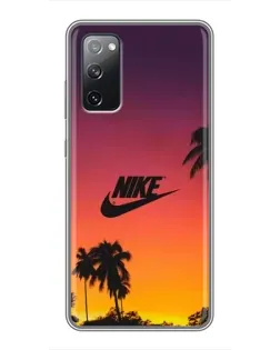 Чехол для Samsung Galaxy S20 FE с картинкой «Nike на закате солнца» Чехол для Samsung Galaxy S20 FE с картинкой «Nike на закате солнца»
