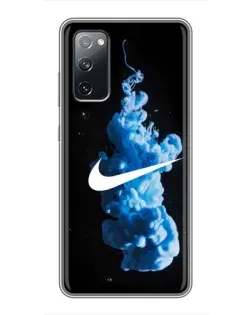 Чехол для Samsung Galaxy S20 FE с картинкой «Nike и синий дым» Чехол для Samsung Galaxy S20 FE с картинкой «Nike и синий дым»