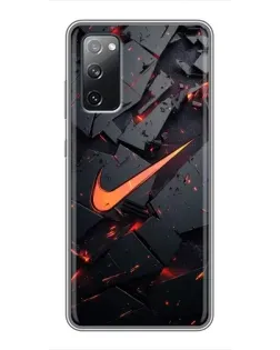 Чехол для Samsung Galaxy S20 FE с картинкой «Nike — эффект разломов» Чехол для Samsung Galaxy S20 FE с картинкой «Nike — эффект разломов»