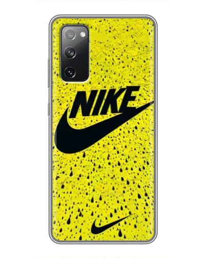 Чехол для Samsung Galaxy S20 FE с картинкой «Желтый текстурный Nike»