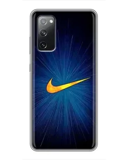 Чехол для Samsung Galaxy S20 FE с картинкой «Синий пульс Nike» Чехол для Samsung Galaxy S20 FE с картинкой «Синий пульс Nike»