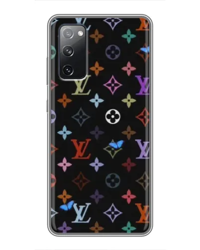Чехол для Samsung Galaxy S20 FE с картинкой «Цветная монограмма LV» Чехол для Samsung Galaxy S20 FE с картинкой «Цветная монограмма LV»