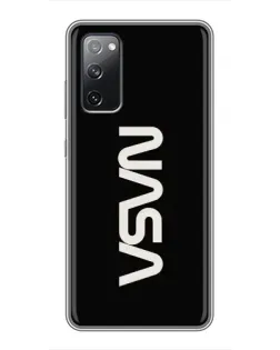 Чехол для Samsung Galaxy S20 FE с картинкой «NASA — вертикальный логотип» Чехол для Samsung Galaxy S20 FE с картинкой «NASA — вертикальный логотип»