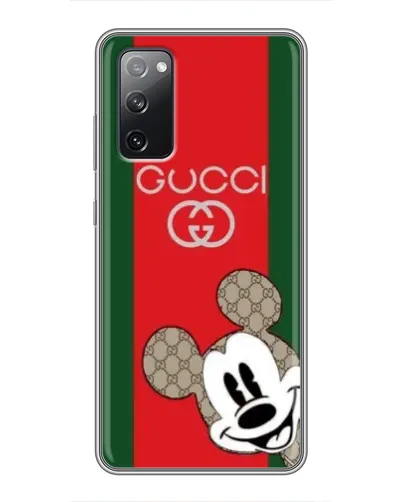 Чехол для Samsung Galaxy S20 FE с картинкой «Gucci — полосы и Микки»