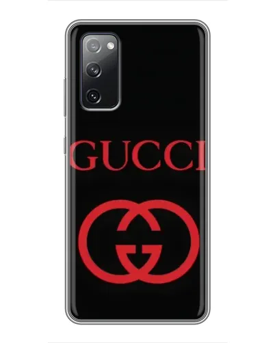 Чехол для Samsung Galaxy S20 FE с картинкой «Gucci — красный логотип»