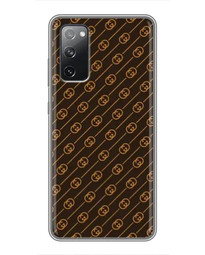 Чехол для Samsung Galaxy S20 FE с картинкой «Gucci — золотые диагонали»