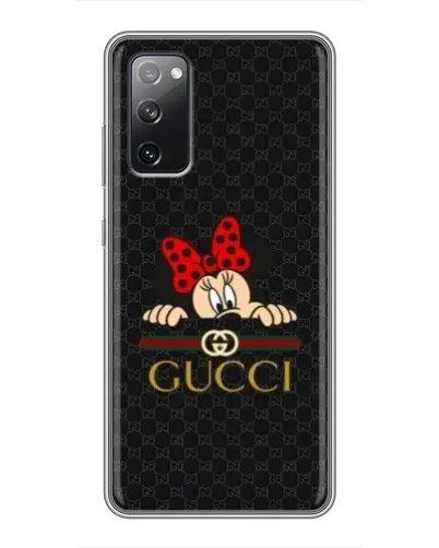 Чехол для Samsung Galaxy S20 FE с картинкой «Минни Маус Gucci — черный»