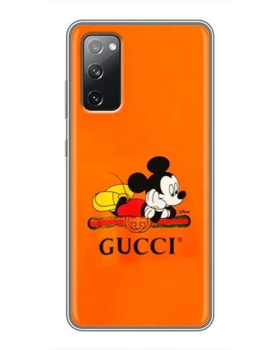 Чехол для Samsung Galaxy S20 FE с картинкой «Микки Маус Gucci — оранж» Чехол для Samsung Galaxy S20 FE с картинкой «Микки Маус Gucci — оранж»