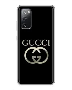 Чохол для Samsung Galaxy S20 FE з картинкою «Gucci — золото на чорному» Чохол для Samsung Galaxy S20 FE з картинкою «Gucci — золото на чорному»
