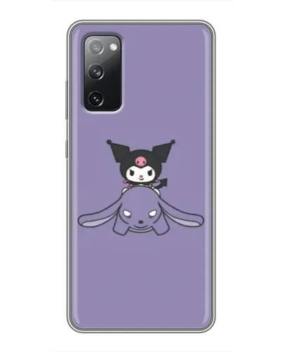 Чехол для Samsung Galaxy S20 FE с картинкой «Kuromi на лиловом фоне»