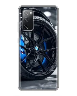 Чехол для Samsung Galaxy S20 FE с картинкой «Колесо BMW вблизи»