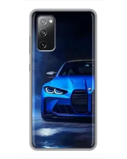 Чехол для Samsung Galaxy S20 FE с картинкой «Голубая BMW M4»