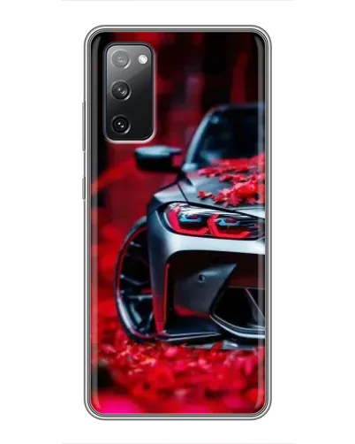 Чехол для Samsung Galaxy S20 FE с картинкой «Спортивная BMW и цветы» Чехол для Samsung Galaxy S20 FE с картинкой «Спортивная BMW и цветы»