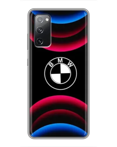 Чехол для Samsung Galaxy S20 FE с картинкой «Логотип BMW и неоновые дуги» Чехол для Samsung Galaxy S20 FE с картинкой «Логотип BMW и неоновые дуги»