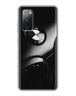 Чехол для Samsung Galaxy S20 FE с картинкой «Эмблема BMW — макро»