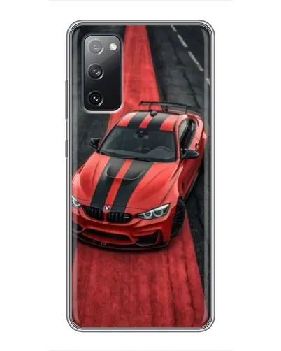 Чехол для Samsung Galaxy S20 FE с картинкой «BMW на красной дорожке» Чехол для Samsung Galaxy S20 FE с картинкой «BMW на красной дорожке»