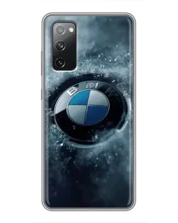 Чехол для Samsung Galaxy S20 FE с картинкой «Логотип BMW — лед»