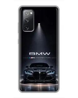 Чехол для Samsung Galaxy S20 FE с картинкой «BMW сквозь ночной город»