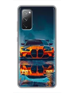 Чехол для Samsung Galaxy S20 FE с картинкой «BMW — золотая эмблема»