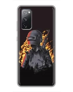 Чохол для Samsung Galaxy S20 FE з картинкою «PUBG — вогняний силует»