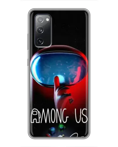 Чехол для Samsung Galaxy S20 FE с картинкой «Красный импостер — макро» Чехол для Samsung Galaxy S20 FE с картинкой «Красный импостер — макро»