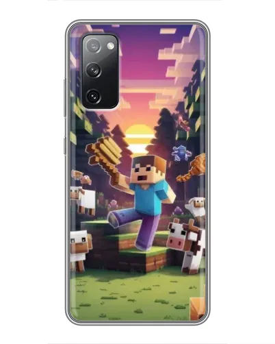 Чехол для Samsung Galaxy S20 FE с картинкой «Стив на ферме»