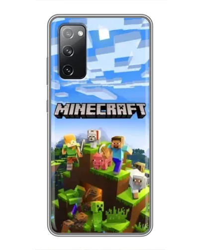 Чехол для Samsung Galaxy S20 FE с картинкой «Minecraft классический мир»