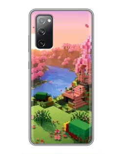 Чехол для Samsung Galaxy S20 FE с картинкой «Розовое дерево Minecraft»