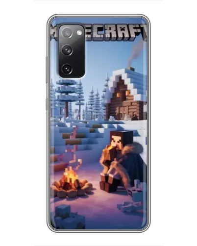 Чехол для Samsung Galaxy S20 FE с картинкой «Зимний Minecraft»