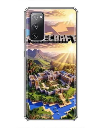 Чехол для Samsung Galaxy S20 FE с картинкой «Minecraft панорама»