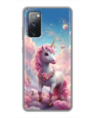 Чехол для Samsung Galaxy S20 FE с картинкой «Единорог среди облаков»