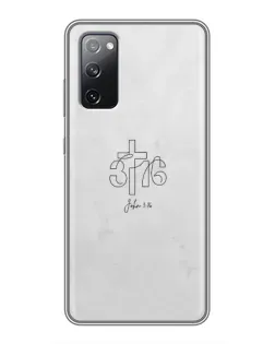 Чехол для Samsung Galaxy S20 FE с картинкой «Иоанна 3:16 Крест» Чехол для Samsung Galaxy S20 FE с картинкой «Иоанна 3:16 Крест»