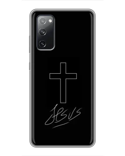 Чехол для Samsung Galaxy S20 FE с картинкой «Графический крест Jesus» Чехол для Samsung Galaxy S20 FE с картинкой «Графический крест Jesus»