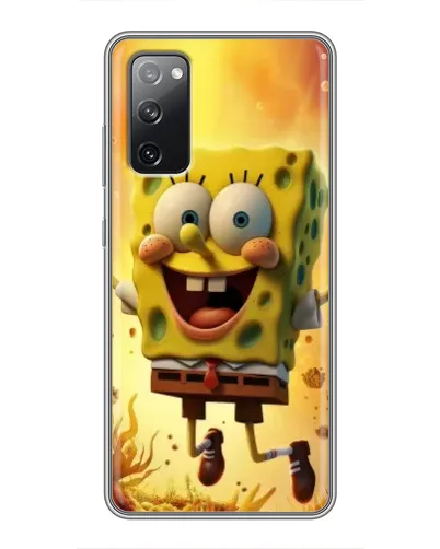 Чехол для Samsung Galaxy S20 FE с картинкой «Губка Боб прыгает»