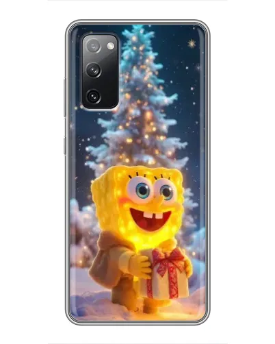 Чехол для Samsung Galaxy S20 FE с картинкой «Рождественский Спанч Боб»
