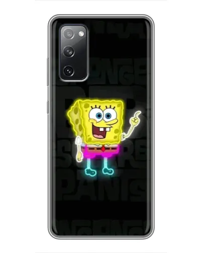 Чехол для Samsung Galaxy S20 FE с картинкой «Неоновый Губка Боб»