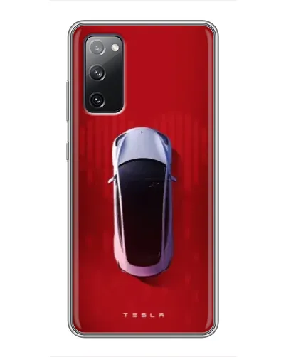 Чехол для Samsung Galaxy S20 FE с картинкой «Tesla Top View»