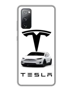 Чохол для Samsung Galaxy S20 FE з картинкою «Tesla White Style»