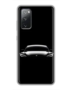 Чохол для Samsung Galaxy S20 FE з картинкою «Фари Tesla Night»