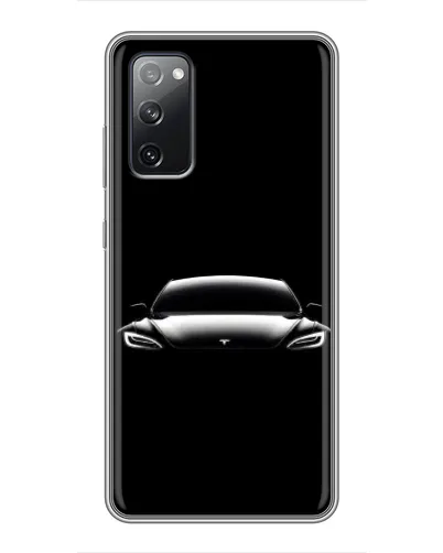 Чехол для Samsung Galaxy S20 FE с картинкой «Фары Tesla Night»