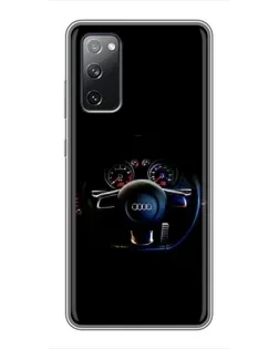 Чохол для Samsung Galaxy S20 FE з картинкою «Салон Audi — кермо»