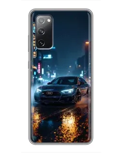 Чохол для Samsung Galaxy S20 FE з картинкою «Нічне місто та Audi»