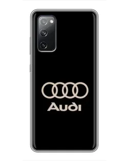 Чохол для Samsung Galaxy S20 FE з картинкою «Audi — золотий логотип»