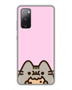 Чехол для Samsung Galaxy S20 FE с картинкой «Pusheen и печенье»