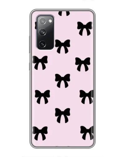 Чехол для Samsung Galaxy S20 FE с картинкой «Черные банты Coquette»