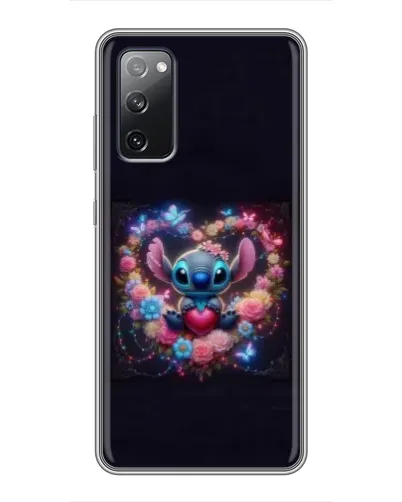 Чехол для Samsung Galaxy S20 FE с картинкой «Stitch в цветах» Чехол для Samsung Galaxy S20 FE с картинкой «Stitch в цветах»