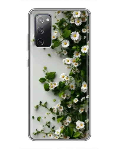 Чехол для Samsung Galaxy S20 FE с картинкой «Ветка мелких белых цветов»