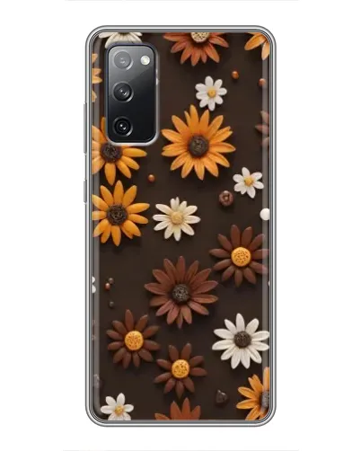 Чехол для Samsung Galaxy S20 FE с картинкой «Узор из маленьких подсолнухов»