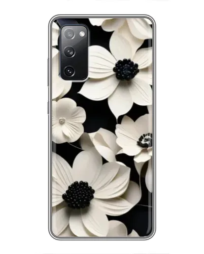 Чехол для Samsung Galaxy S20 FE с картинкой «Объемные белые цветы»